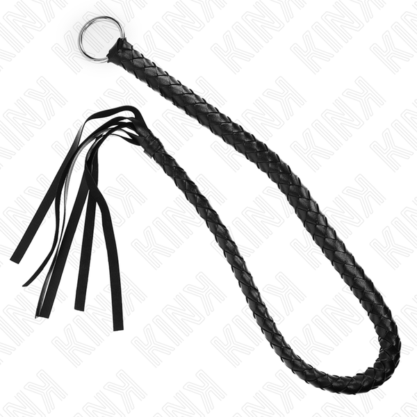 KINK - LÁTIGO DE SERPIENTE WITH ANILLO DE MANO NEGRO 65 CM