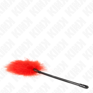 Kink – Plumes tickle rouges utilisées pour le kit bondage 27 cm