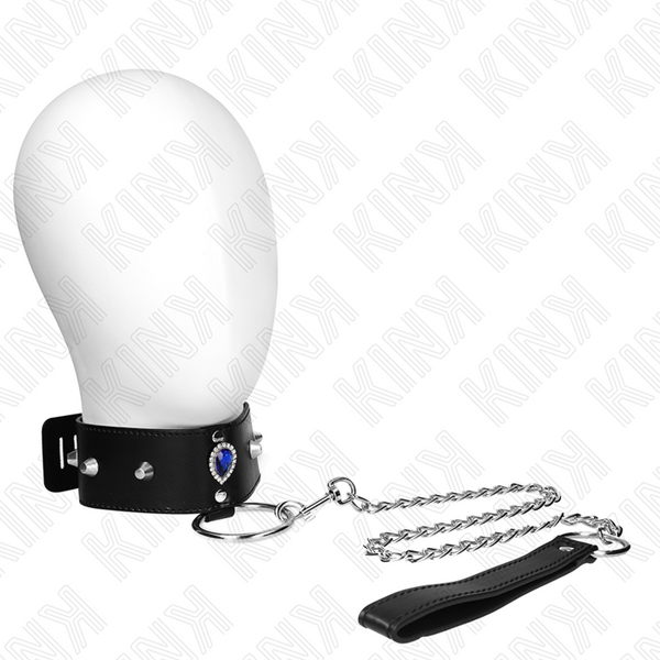 Kink – Collier 65 cm avec bracelet avec diamants bleu ajustable 36-43 cm x 5 cm