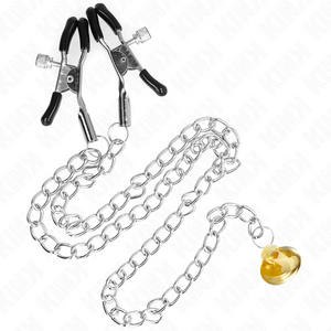 Kink – Pinces à téléton chaîne avec pendentif corne 30 cm