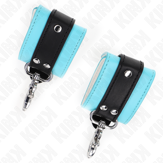 KINK - MUÑEQUERAS WITH PREMIUM CIERRE NEGRO / AZUL ADJUSTABLE 21-28 CM X 5.5 CM
