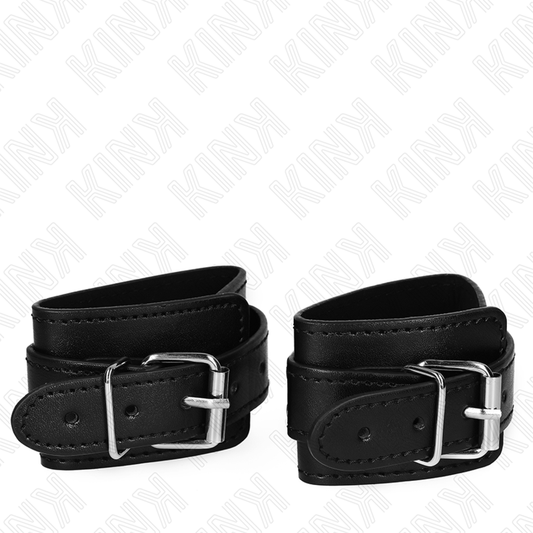 KINK - MUÑEQUERAS ESTILO MAZMORRA WITH CERRADURA NEGRO ADJUSTABLE 21-28 CM X 5.5 CM