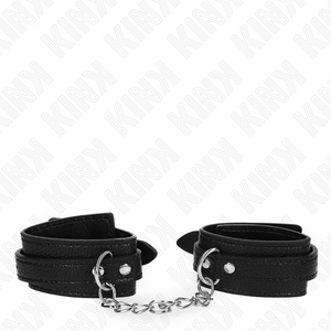 Kink – Appui-poignets motif serpent noir ajustable 20-28 cm x 5,4 cm