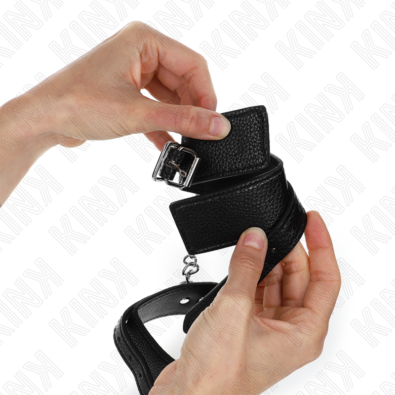 KINK - MUÑEQUERAS ESTILO SERPIENTE NEGRO ADJUSTABLE 20-28 CM X 5.4 CM