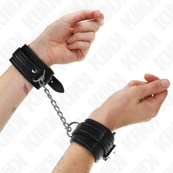 KINK - MUÑEQUERAS ESTILO SERPIENTE NEGRO VERSTELBAAR 20-28 CM X 5,4 CM