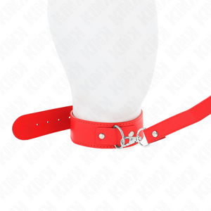 Kink – Collier avec ceinture cm bracelet rouge réglable 32-50 cm X 8 cm