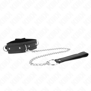 Kink – Collier avec laisse 65 cm 3 anneaux modèle 1 réglable 38-49 cm x 5 cm