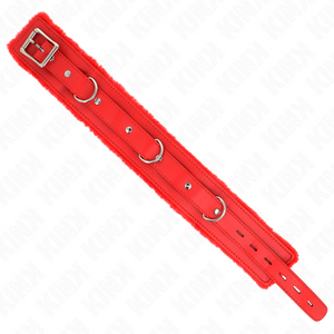 Kink – Collier avec laisse 65 cm avec restrictions rouge 36-42 cm x 5,5 cm