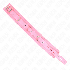 Kink – Collier avec laisse 65 cm avec restrictions rose 36-42 cm x 5,5 cm