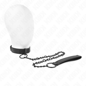 Kink – Collier avec laisse foncée 65 cm ajustable 37-54 cm x 3 cm