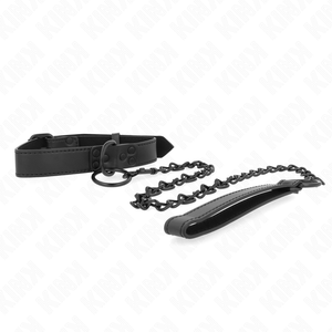 Kink – Collier avec laisse foncée 65 cm ajustable 37-54 cm x 3 cm