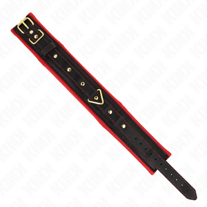 Kink – Collier avec laisse en tissu uni ajustable 33-48 cm x 5,7 cm