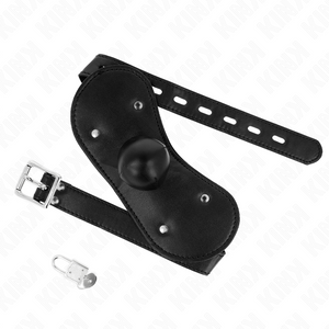 Kink – Masque boucles ball gag avec serrure réglable 42-60 cm