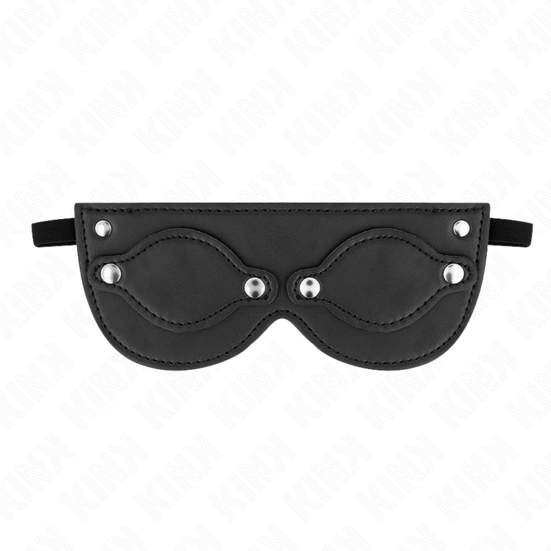 Kink – Masque en cuirette avec cache-yeux détachables 22 x 9 cm