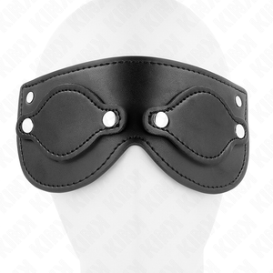 Kink – Masque en cuirette avec cache-yeux détachables 22 x 9 cm