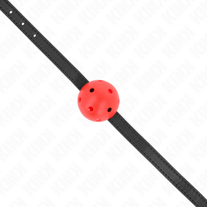 Kink – Bâillon à boule simplicité rouge respirant 4,5 cm 62 x 1,5 cm