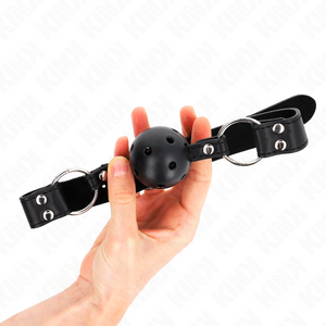 Kink – Bâton respirant 4 cm avec double rivet modèle 1 noir 62,5 x 2,5 cm réglable 42-58 cm