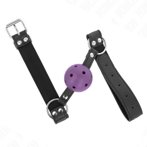 Kink – Balle respirante 4 cm bag avec double rivet violet 62,5 x 2,5 cm ajustable 42-58 cm