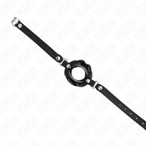 Kink – Bâton lip 8 cm avec sangle en cuir noir 63 x 2 cm ajustable 39-58 cm