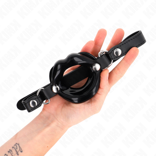 KINK - MORDAZA LABIAL 8 CM WITH CORREA DE POLIPIEL NEGRO 63 x 2 CM ADJUSTABLE 39-58 CM