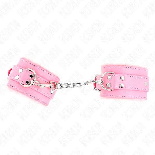 KINK - MUÑEQUERAS FORRADAS PINK WITH CORREA PINK ADJUSTABLE 20-29 CM X 5.5 CM