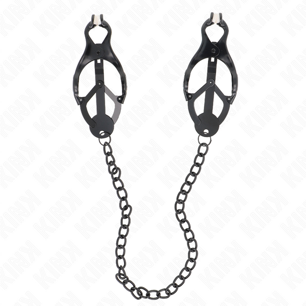 Kink – Pinces à metelles trèfle japonais avec chaîne noir 30 cm