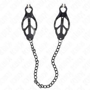 Kink – Pinces à metelles trèfle japonais avec chaîne noir 30 cm
