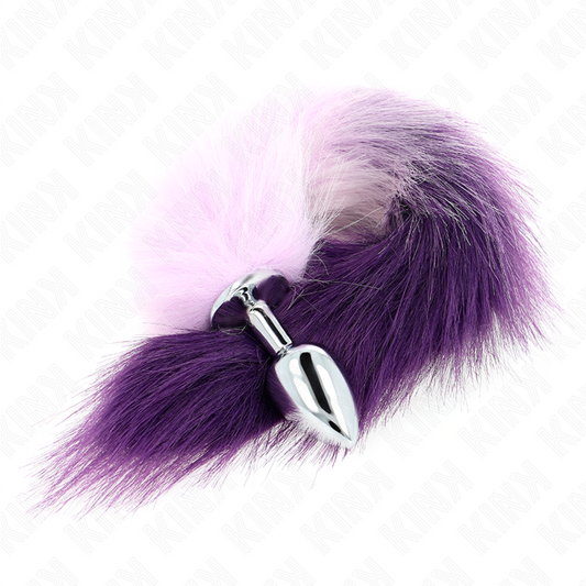 KINK - ANAL PLUG TALLA S 7 X 3 CM WITH COLA SINTÉTICA 40 CM VIOLETA