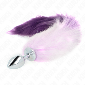 Kink – Plug anal taille S 7 x 3 cm avec queue synthétique 40 cm violet