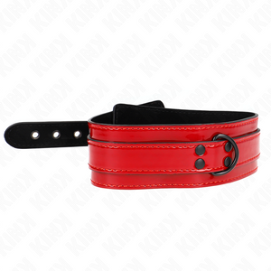 Kink – Collier ajustable rouge vin 37,5-49,5 cm x 5 cm