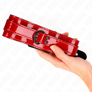 Kink – Collier ajustable rouge vin 37,5-49,5 cm x 5 cm