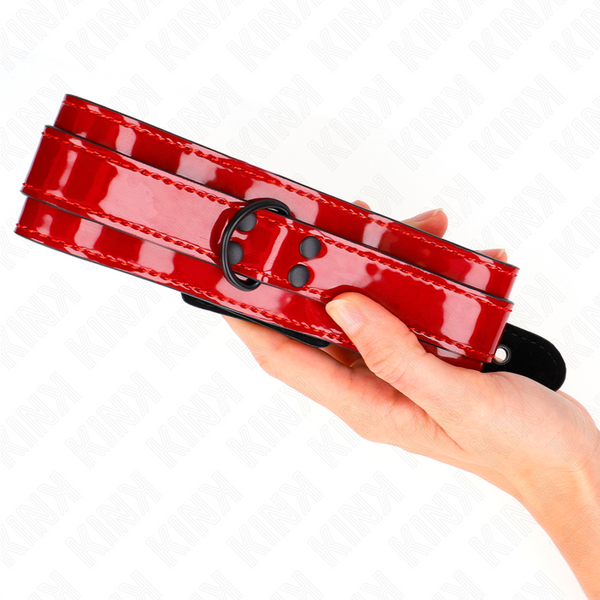 Kink – Collier ajustable rouge vin 37,5-49,5 cm x 5 cm