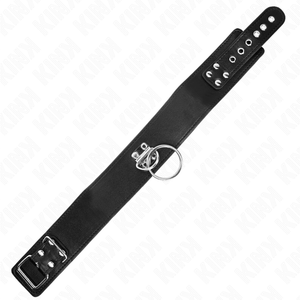 Kink – Laisse cloutée 116 cm collier avec sangle en cuir 50 x 5 cm