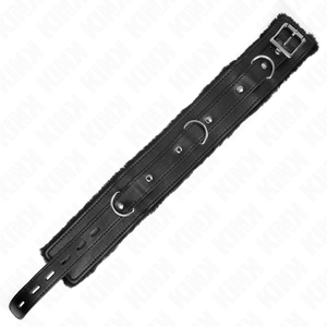 Kink – Collier avec laisse 65 cm avec restrictions noir 36-42 cm x 5,5 cm