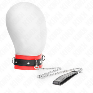 Kink – Collier avec ceinture 65 cm avec sangle rouge 54 x 4,5 cm