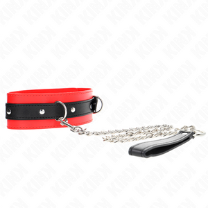 Kink – Collier avec ceinture 65 cm avec sangle rouge 54 x 4,5 cm