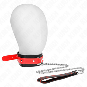 Kink – Collier avec bracelet rouge 65 cm ajustable 36-43 cm x 5 cm
