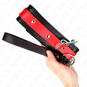 Kink – Collier avec bracelet rouge 65 cm ajustable 36-43 cm x 5 cm