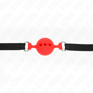Kink – Bag entier en silicone 55 x 2 cm avec boule de 4,5 cm taille M rouge ajustable 35-51 cm