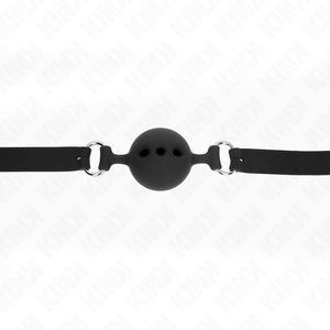Kink – Bâton entierement silicone 55 x 2 cm avec boule de 5 cm taille L noir ajustable 35-51 cm