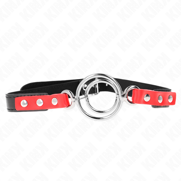 Kink – Gag avec plusieurs o-rings 4 / 4,8 cm rouge 38 x 56 cm