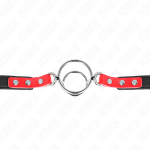 Kink – Gag avec plusieurs o-rings 4 / 4,8 cm rouge 38 x 56 cm