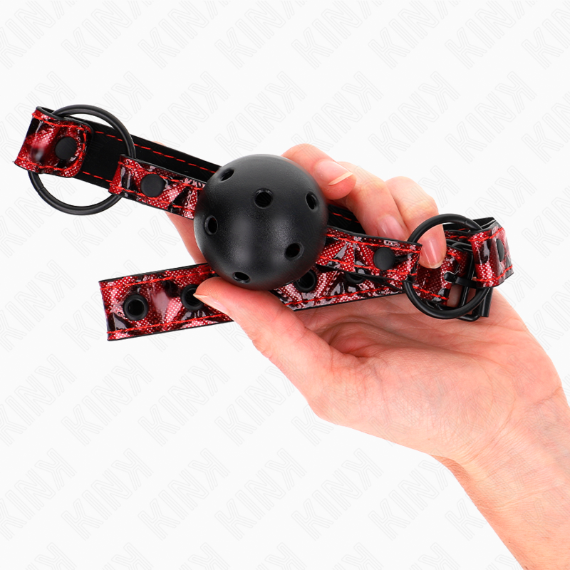 KINK - MORDAZA DE BOLA 4.5 CM WITH DIAMOND PATTERN MODELO 2 64.5 CM ADJUSTABLE 42- 60 CM