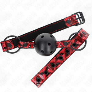 Kink – Boule motif diamant 4,5 cm gag modèle 2 64,5 cm réglable 42-60 cm