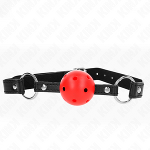 Kink – Boule creuse dure rouge 4,5 cm gag modele 1 63,5 x 2 cm