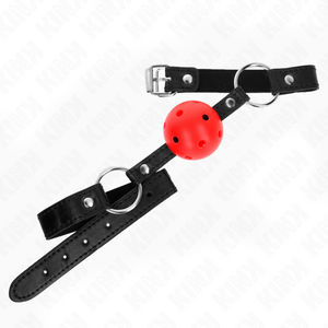 Kink – Boule creuse dure rouge 4,5 cm gag modele 1 63,5 x 2 cm