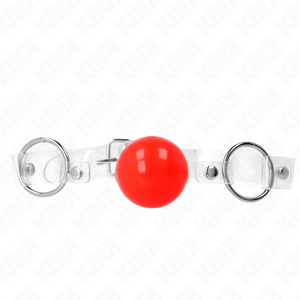 Kink – Balle PVC transparente rouge 4 cm bag ajustable
