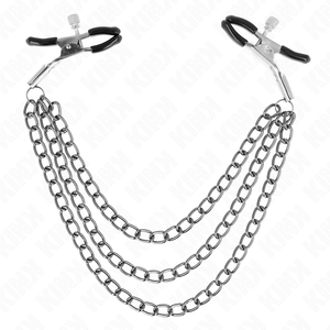 Kink – Pinces à metelier avec 3 chaînes noires 20/23/28 cm