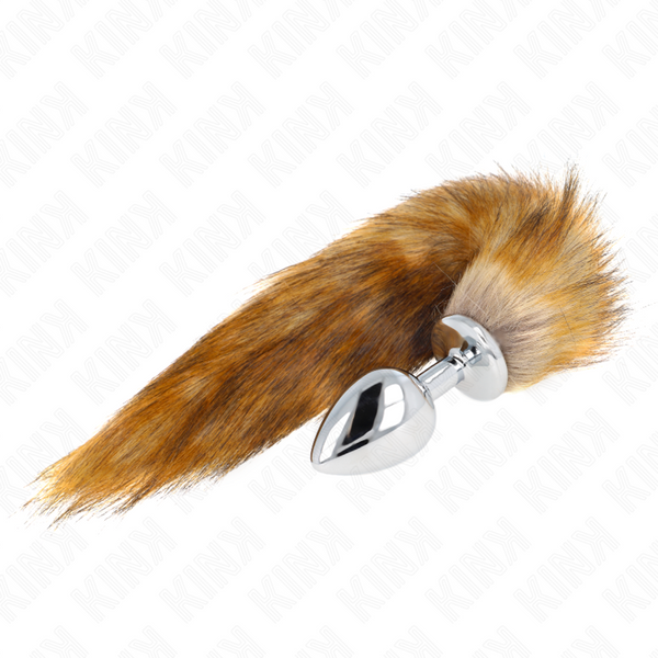 KINK - ANAL PLUG TALLA L 10 X 4 CM WITH COLA SINTÉTICA 40 CM BROWN