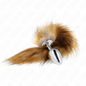 Kink – Plug anal taille L 10 x 4 cm avec queue synthétique 40 cm marron